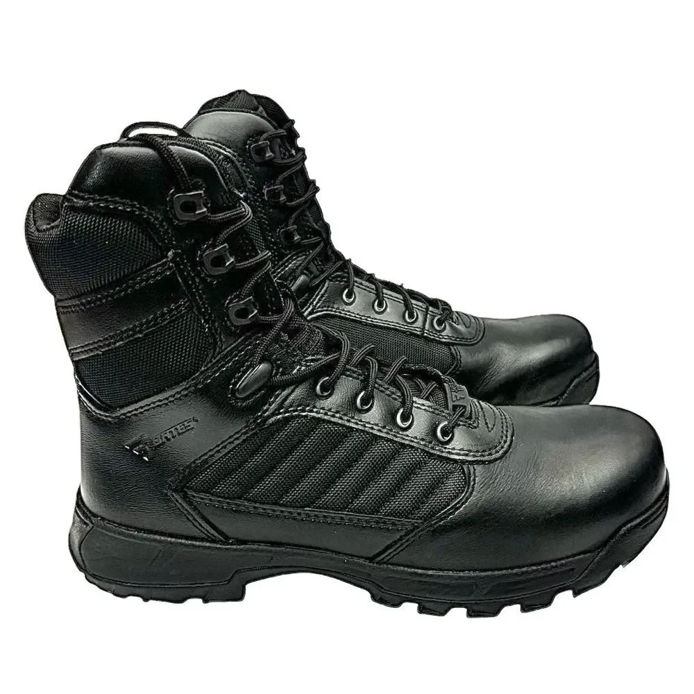 BATES Men's Tactical Boots Lightweight Composite Toe High Top Side Zip Size 10 M